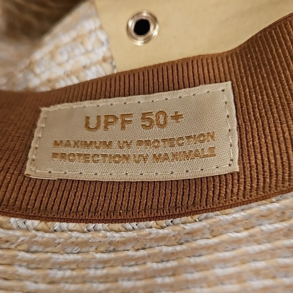 💕ERIC JAVITS💕 Sunshade Squishee Packable Straw Fedora Hat ~ OS Cream NWT - Picture 14 of 16